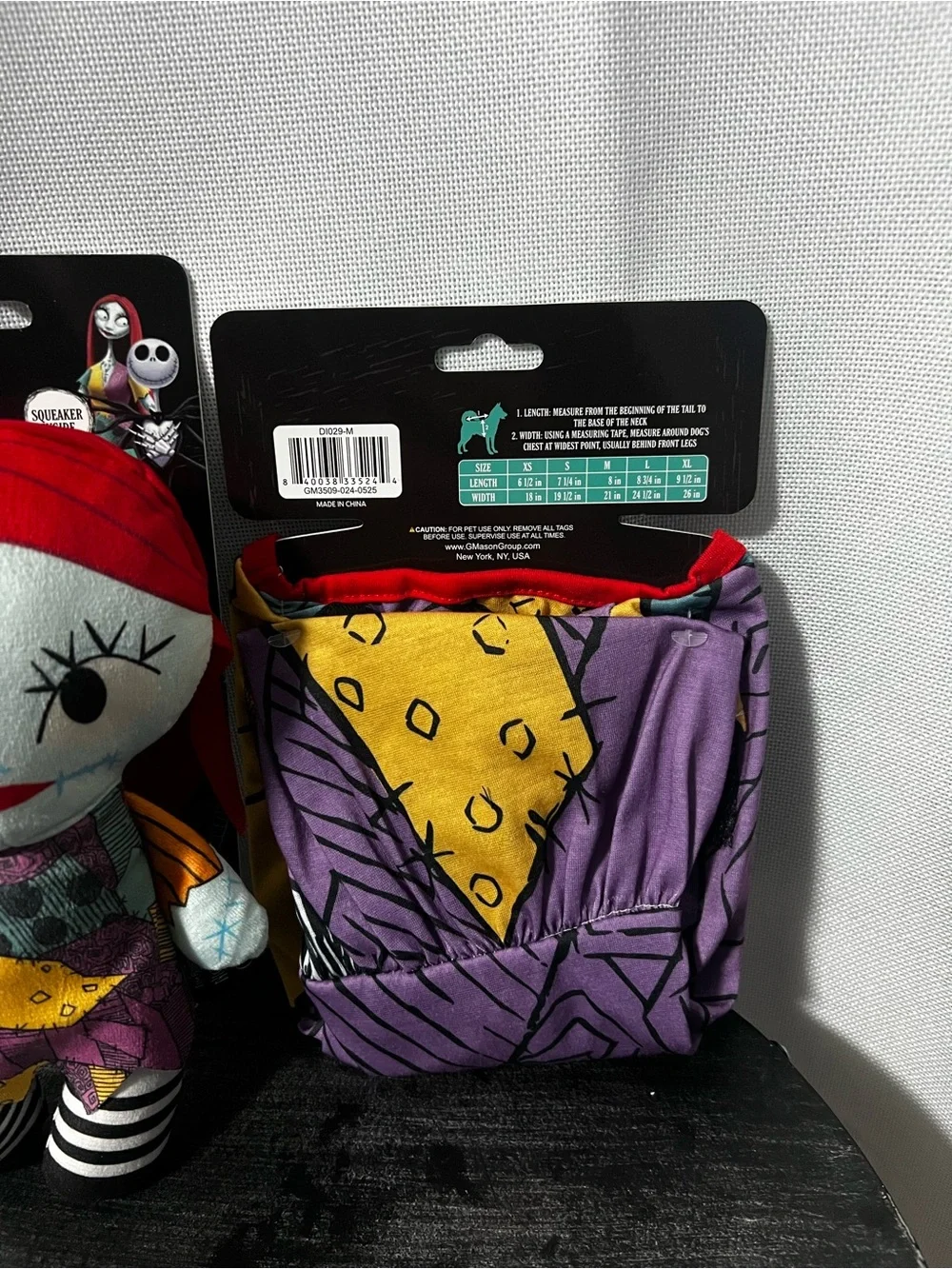 NIGHTMARE BEFORE CHRISTMAS SALLEY PET DOG TOY & DRESS HALLOWEEN SIZE L